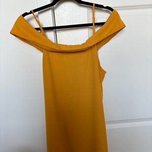 Sunset yellow mini dress